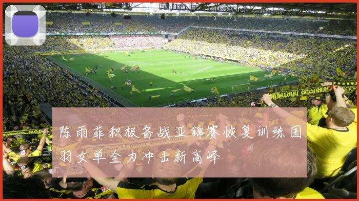 陈雨菲积极备战亚锦赛恢复训练国羽女单全力冲击新高峰
